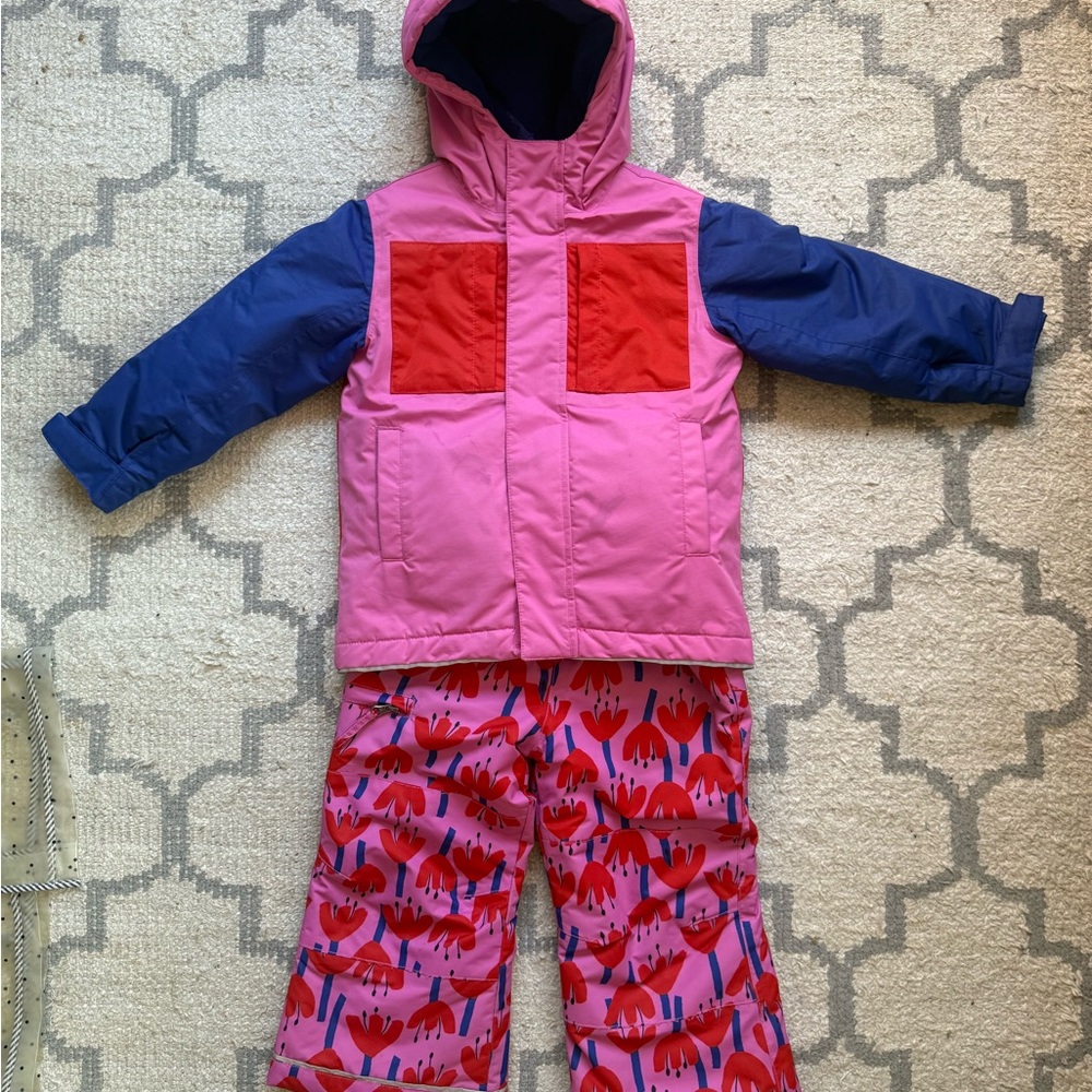 Hanna Andersson Pink and Blue Ski Jacket and Pants